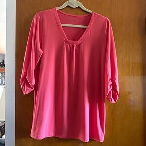 Susan Graver Vibrant Pink Blouse